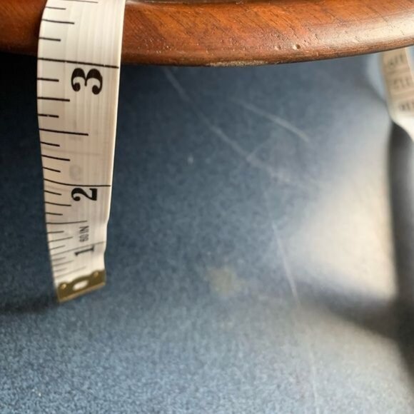 Mid-Century Modern Vermillion Real Walnut 7-Piece Salad Bowl Set With Serving Ut - Picture 4 of 12